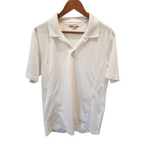 FILA White Men's Athletic Polo Shirt